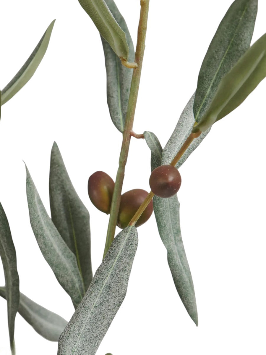 Handcrafted Mediterranean Olive Branch – 78cm Hyper-Realistic Foliage