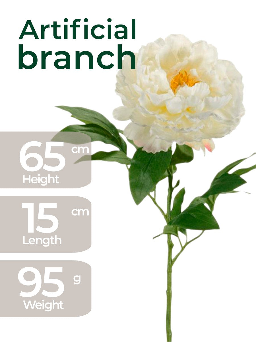 Luxe Eternal Peony – 65cm Handcrafted Silk Floral Branch
