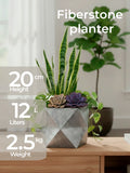 Fiberstone 25cm Architectural Faceted Planter