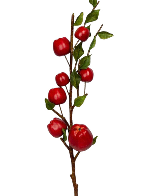 Alseed Artisanal Apple Branch – 55cm Hyper-Realistic Fruit & Foliage