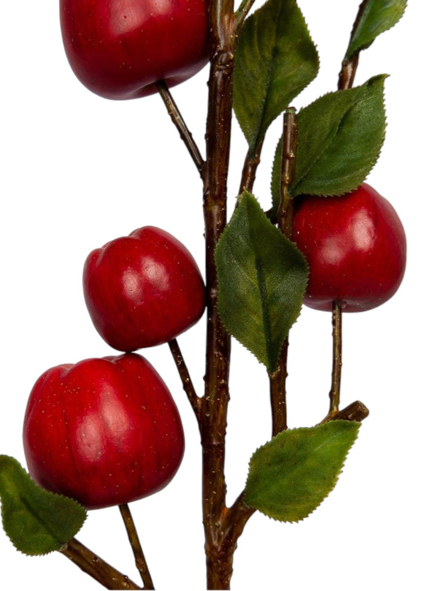 Alseed Artisanal Apple Branch – 55cm Hyper-Realistic Fruit & Foliage