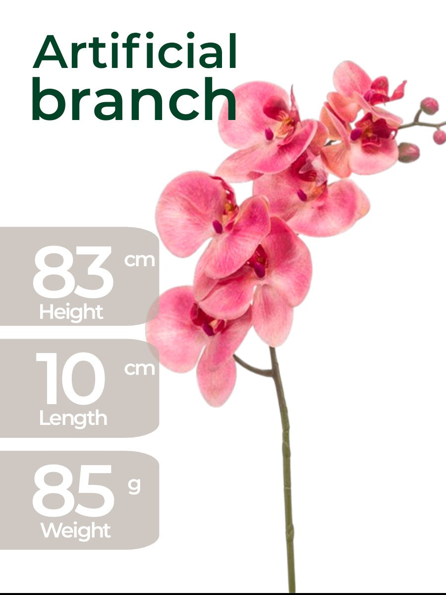Luxe Pink Phalaenopsis Orchid – 83cm Realistic Silk Branch