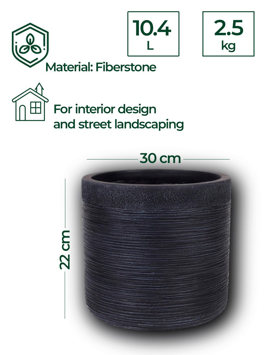 Fiberstone 30cm Architectural Linear Ribbed Basin