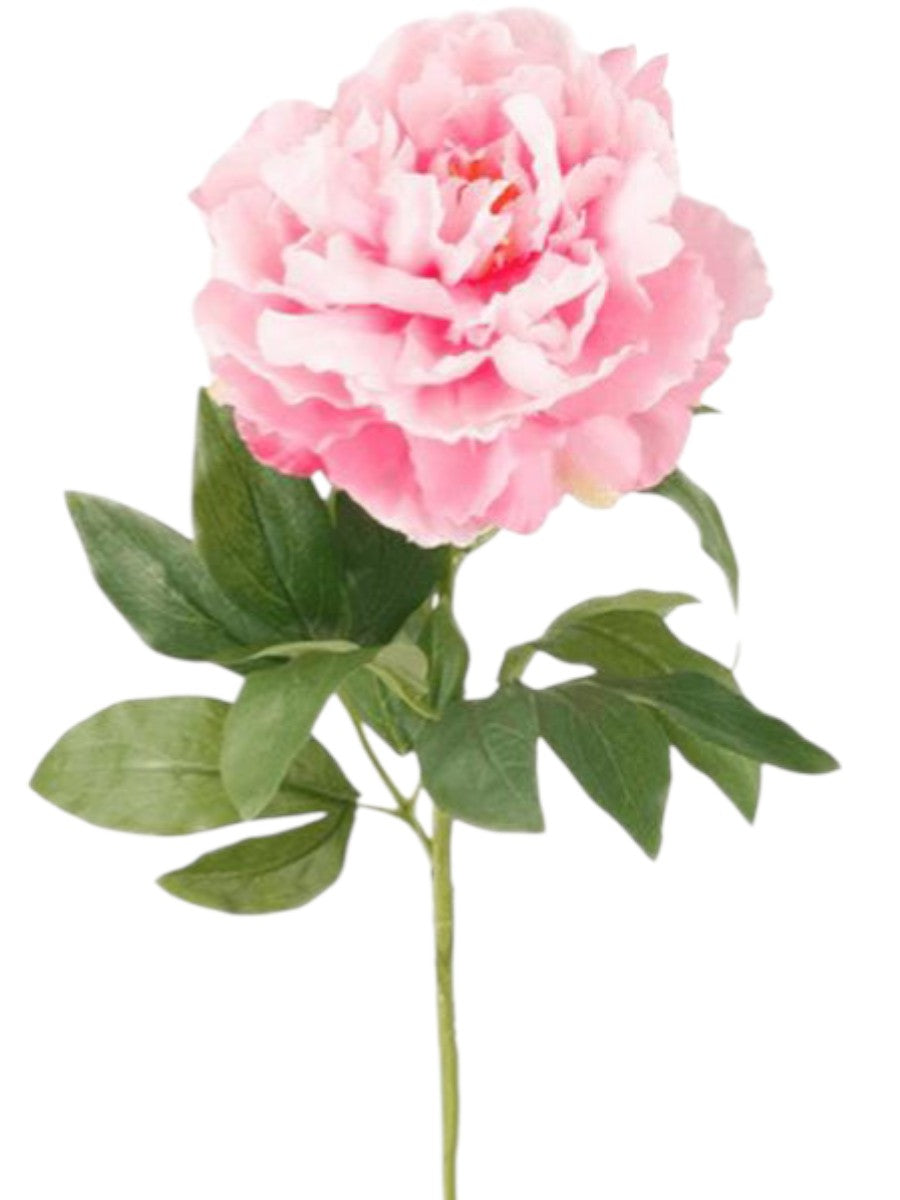 Romantic Blush Peony – 65cm High-Definition Silk Floral Stem