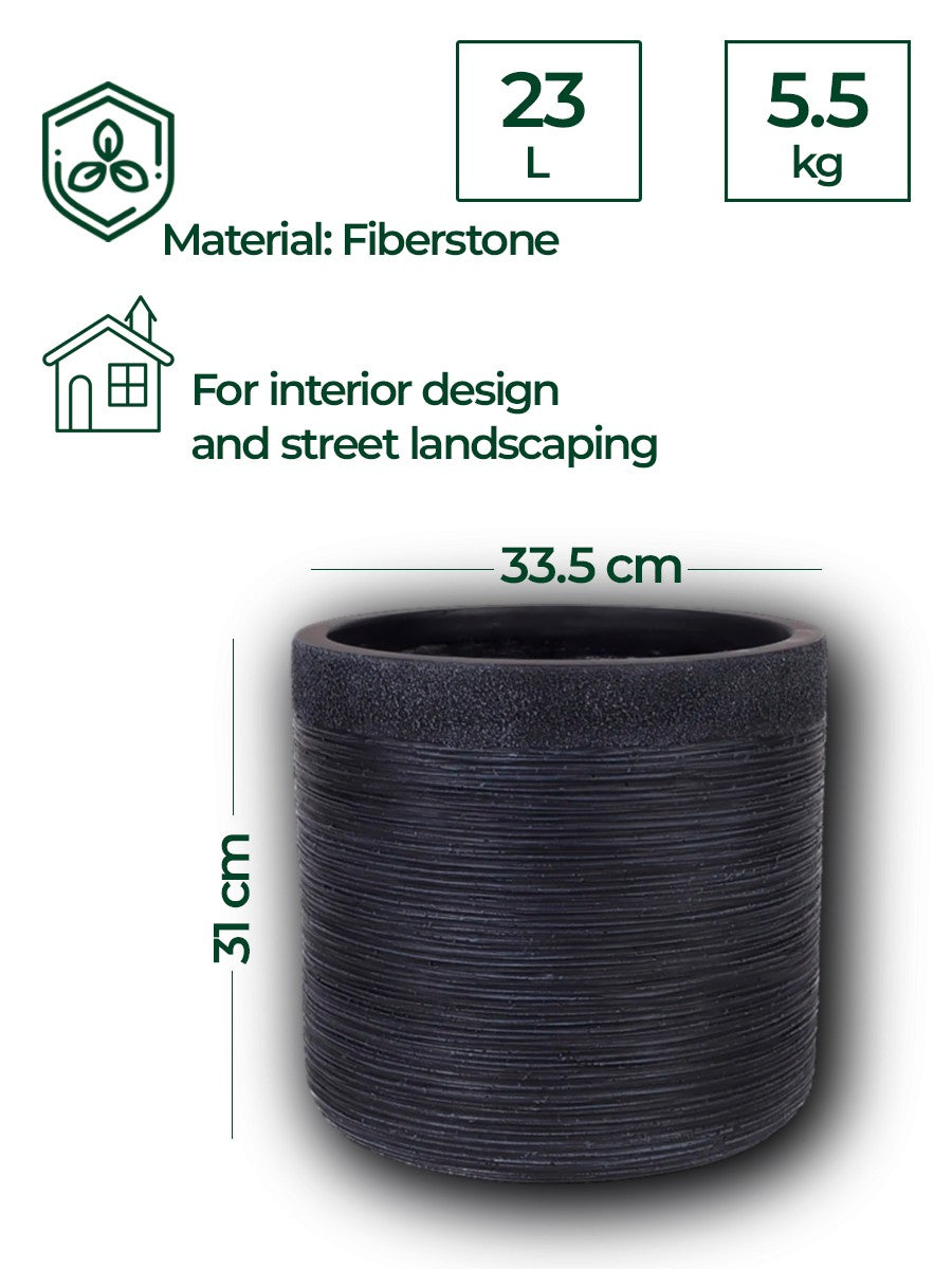 Fiberstone 31cm Architectural Linear Ribbed Basin