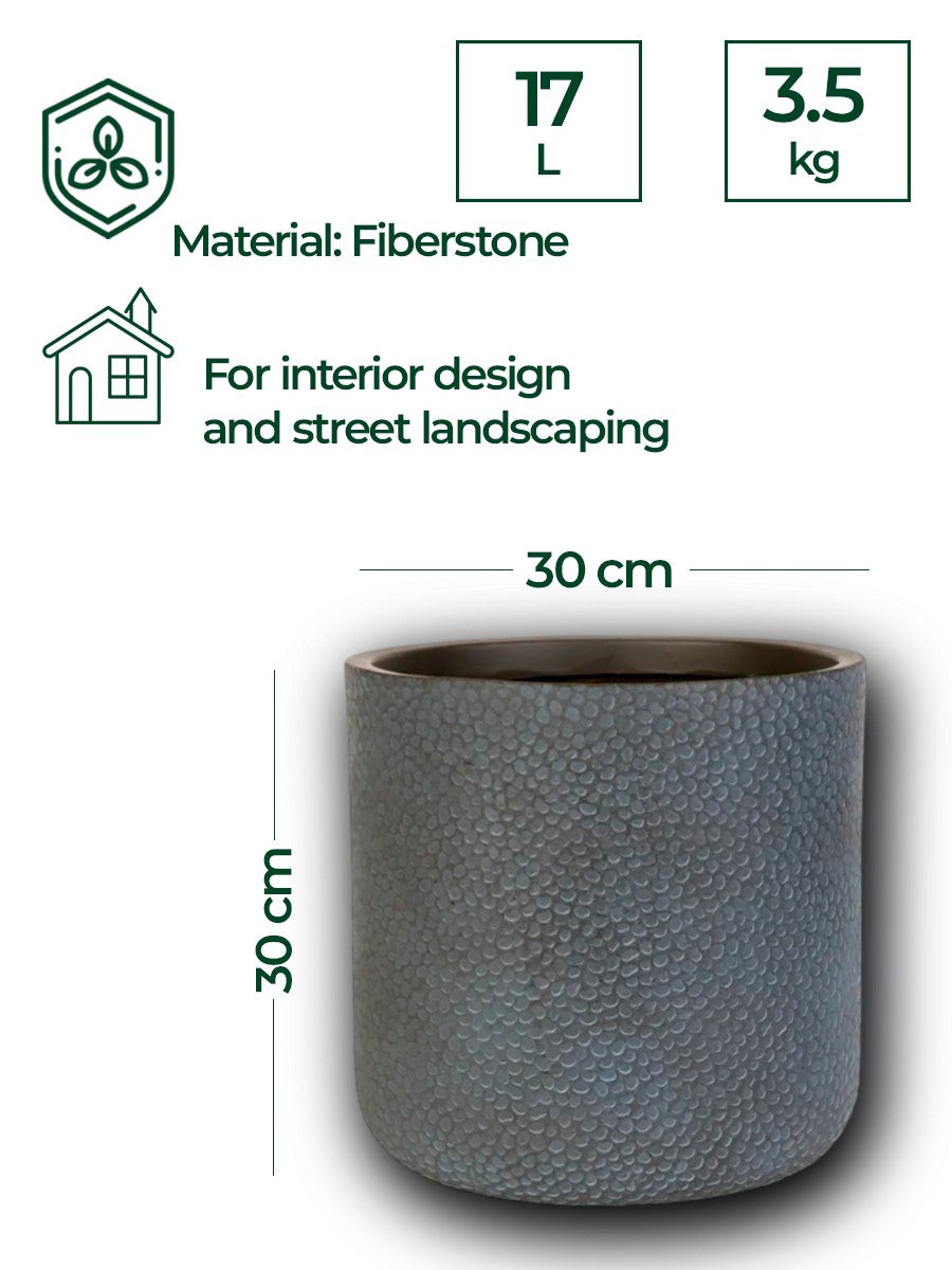 Fiberstone 30cm Architectural Textured Cylinder