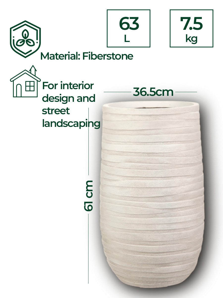 Fiberstone 61cm Architectural Square Column Planter