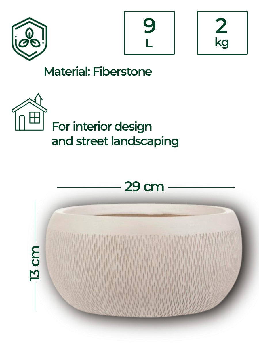 Fiberstone 29cm Architectural Round Bowl