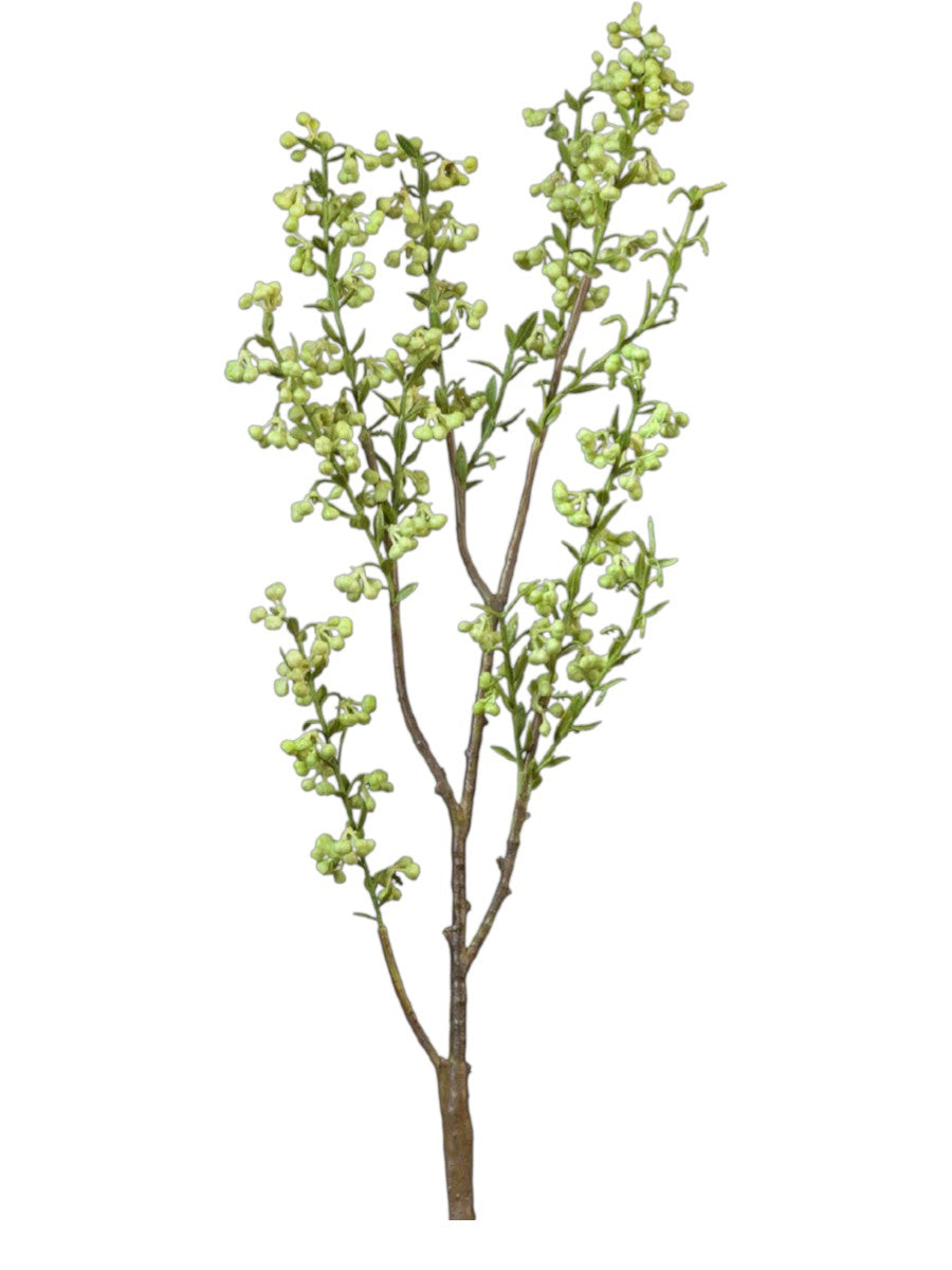 Vibrant Lime Berry Botanical Spray – 62cm Hyper-Realistic Accent Branch