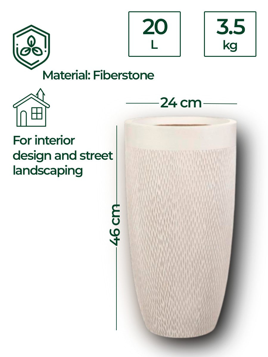 Fiberstone 46cm Architectural Tapered Planter