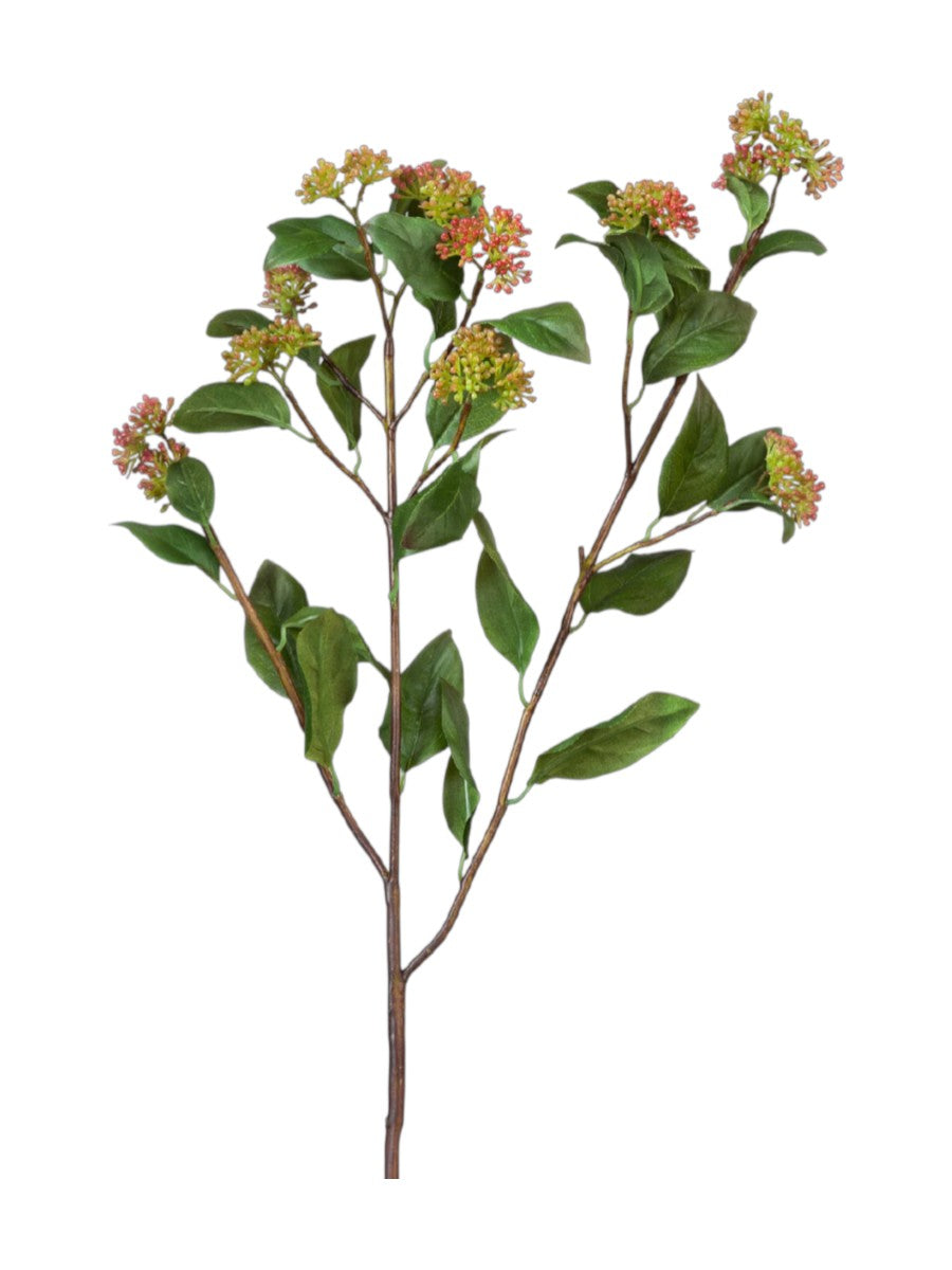 Callicarpa "Beautyberry" Botanical Spray – 63cm Green-Burgundy Realistic Stem