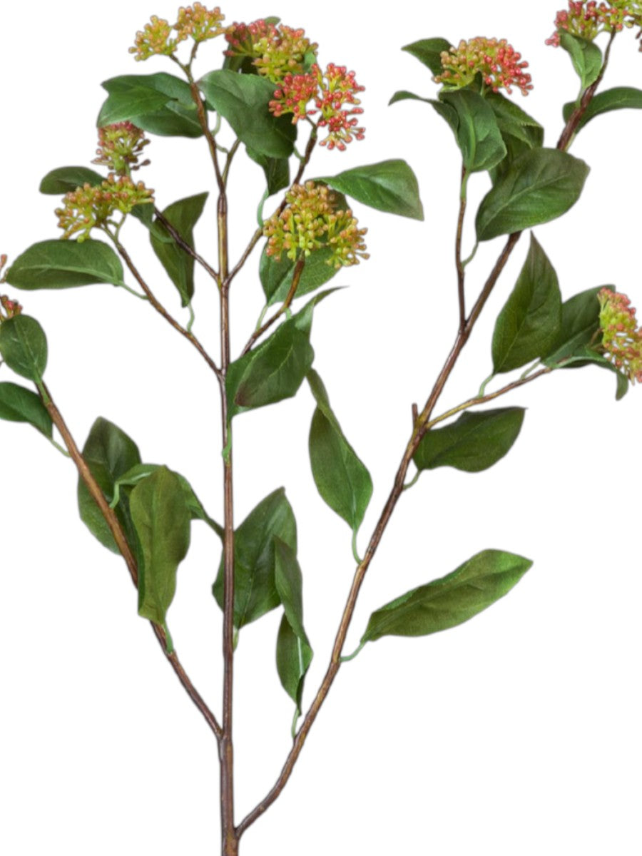 Callicarpa "Beautyberry" Botanical Spray – 63cm Green-Burgundy Realistic Stem