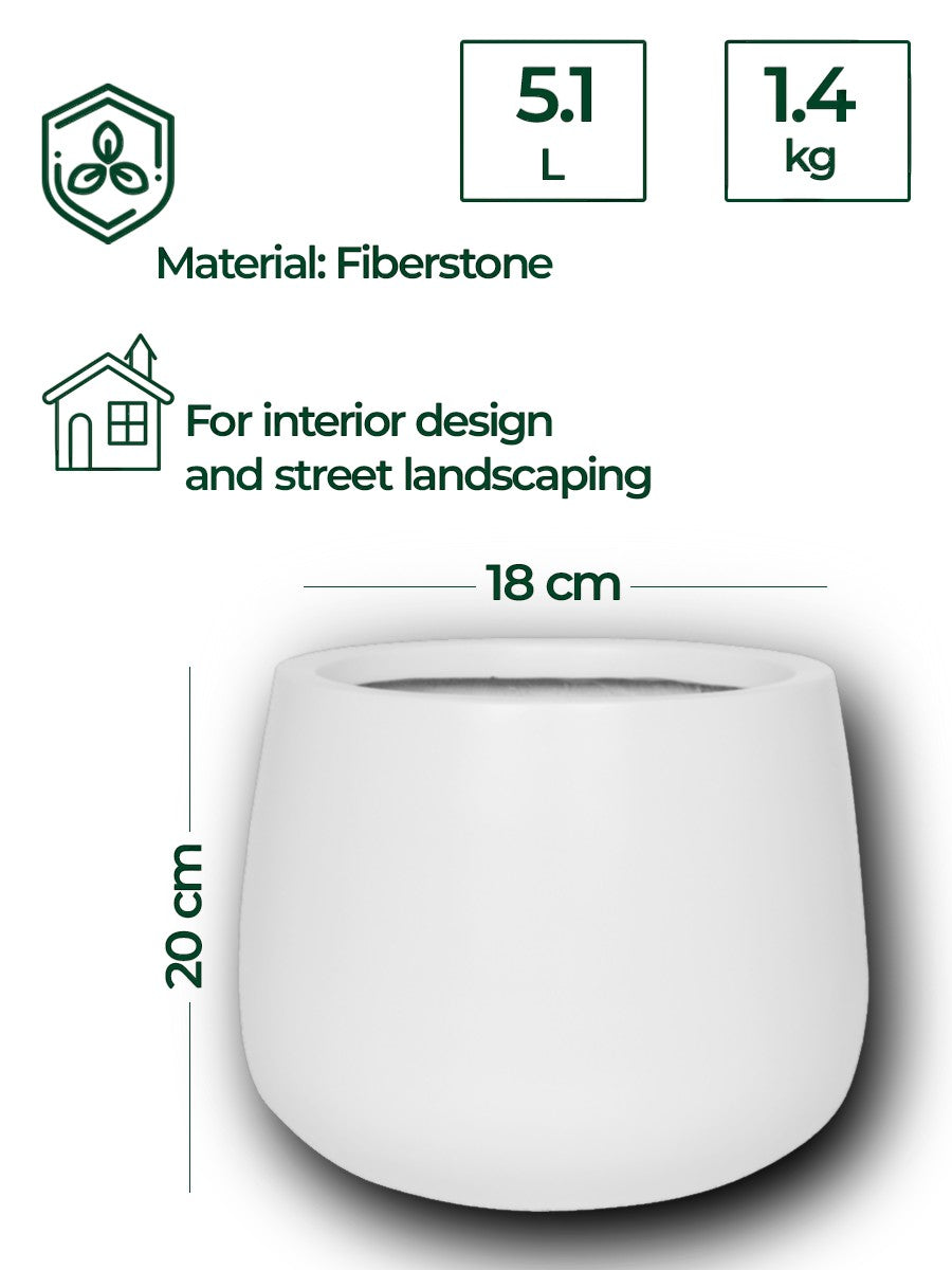 Fiberstone 18cm Architectural Tapered Pot