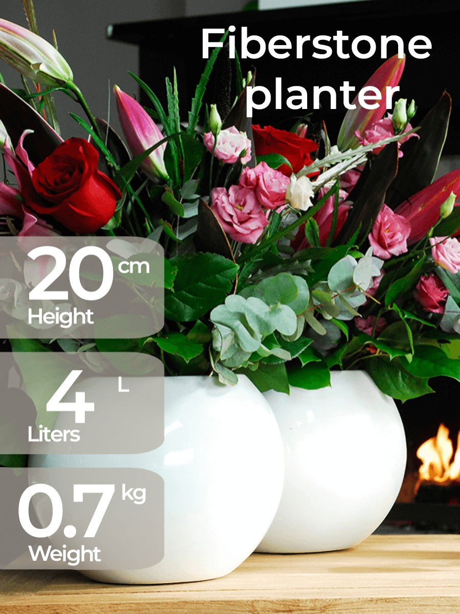 Fiberstone 15cm Architectural Sphere Planter