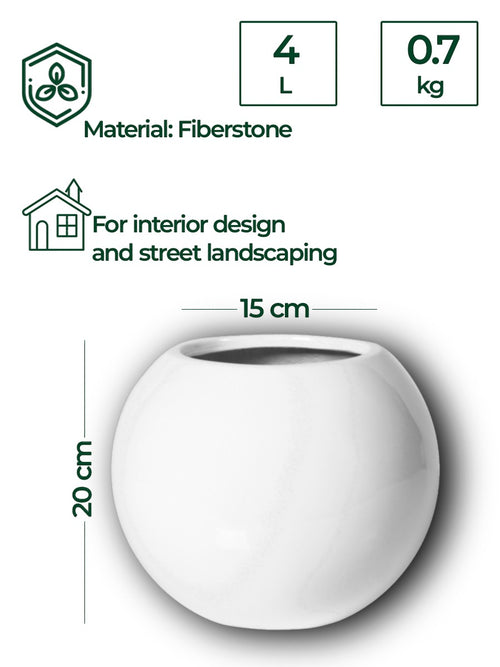Fiberstone 15cm Architectural Sphere Planter