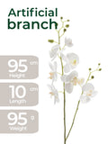 Imperial White Phalaenopsis Orchid – 95cm High-Definition Silk Branch
